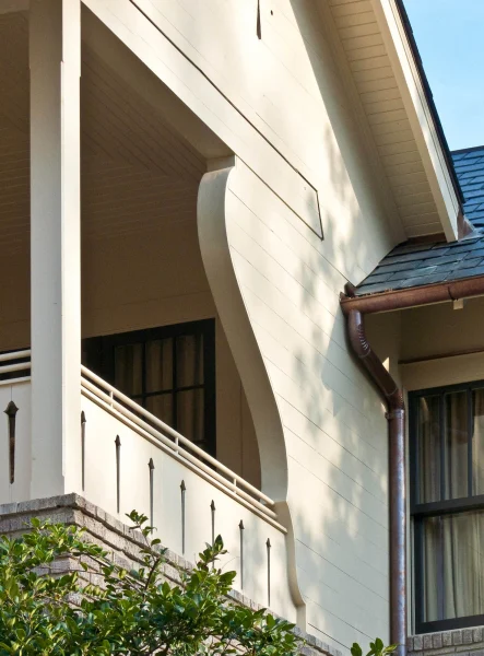 design on exterior view Myers Park Renovation