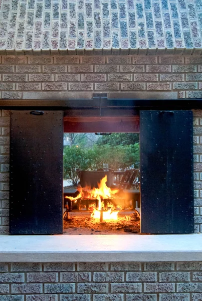 fireplace outside
