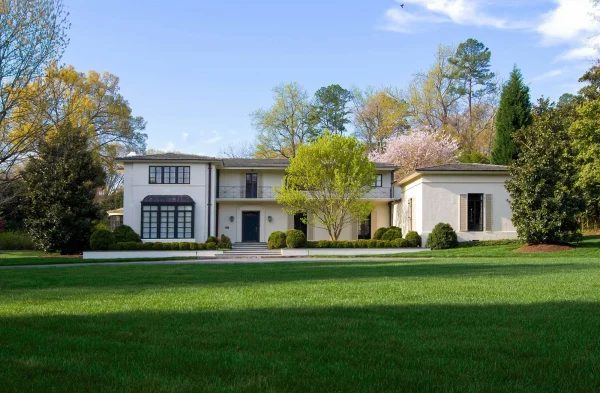 exterior white custom home Whitlock builders