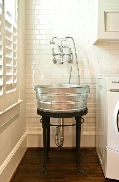 dog bath in laundry room
