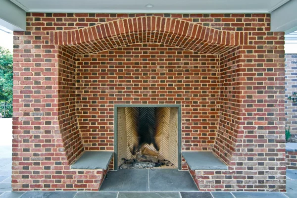 outdoor fireplace