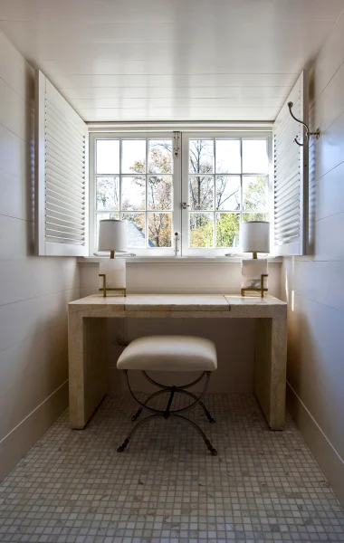 desk washed in sunlight
