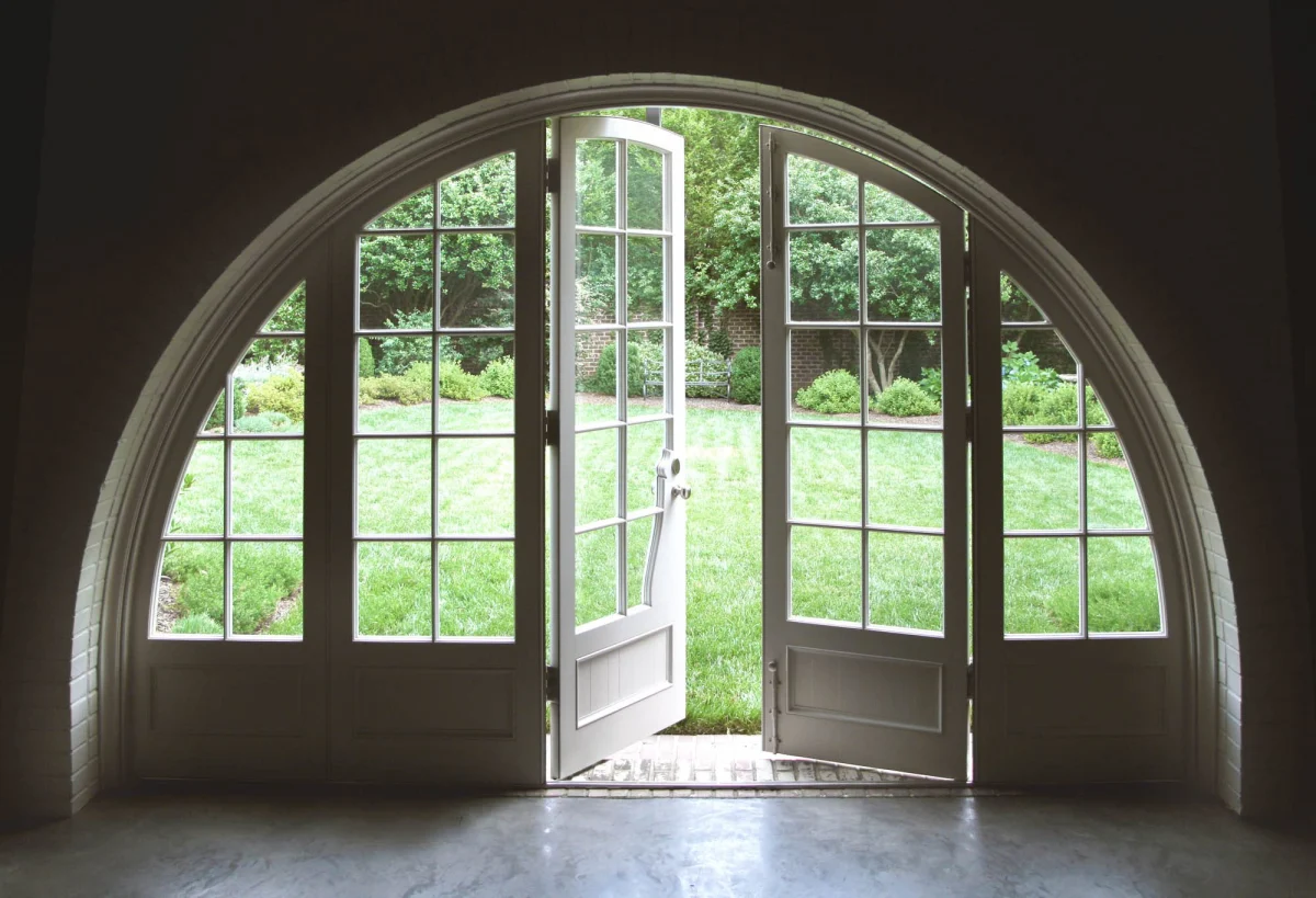 doors open to back yard